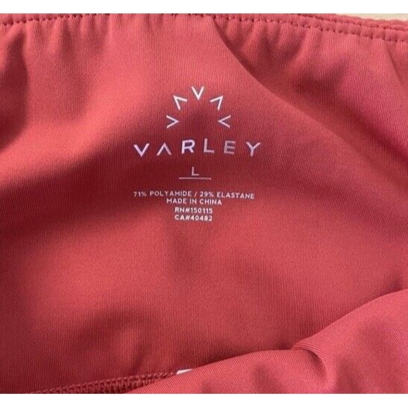 Varley Meadow Yoga Leggings Athleisure Sporty Spice Red 7/8 Leg Mid Rise Large - Picture 4 of 10